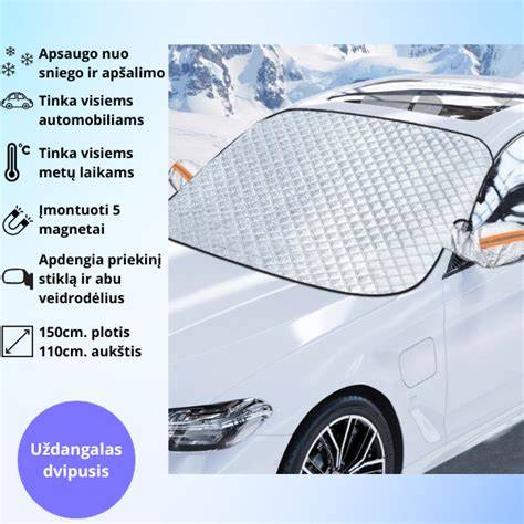 Priekinio stiklo dalys ir jų išsidėstymas