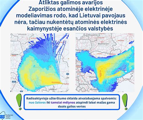 Infografika: radiacijos sklaida ir poveikio zonos