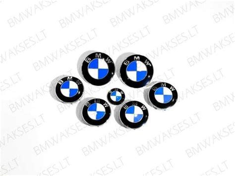 Įvairių tipų BMW ženkliukai (kapoto, bagažinės, ratų)