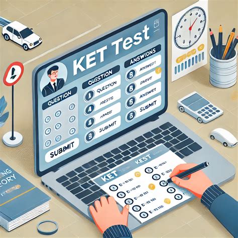 Interaktyvus KET testas kompiuteryje
