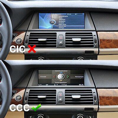 BMW E60 interjeras su senesne CCC ir modernesne CIC sistema, lyginamasis vaizdas