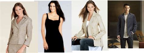 Pavyzdžiai Business Casual aprangos derinių vyrams ir moterims, pabrėžiant spalvas