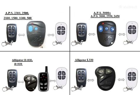 Įvairių tipų automobilio signalizacijos pulteliai