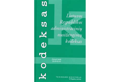 Administracinių nusižengimų kodo iliustracija