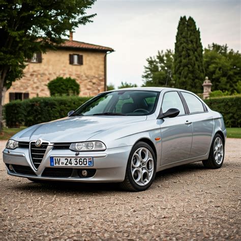 Alfa Romeo 156 važiuojantis posūkyje