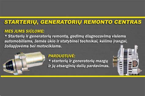 Infografika: Starterių dalių įvairovė ir jų funkcijos