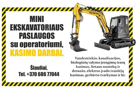 Detalizuota ekskavatoriaus schemos iliustracija