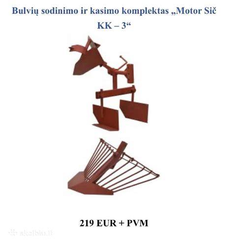 Bulvių sodinimo ir kasimo komplekto „Motor Sič KK - 3“ schema