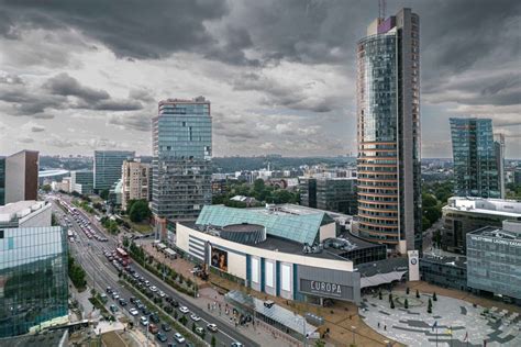 Lvovo gatvės ir verslo centro „Europa“ aeronuotrauka