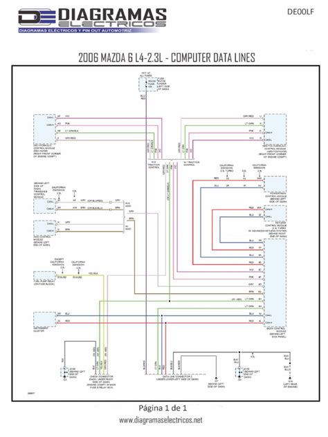 Mazda 6 variklio komponentų diagrama