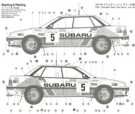 Schemos iliustracija su Subaru Legacy varikliu