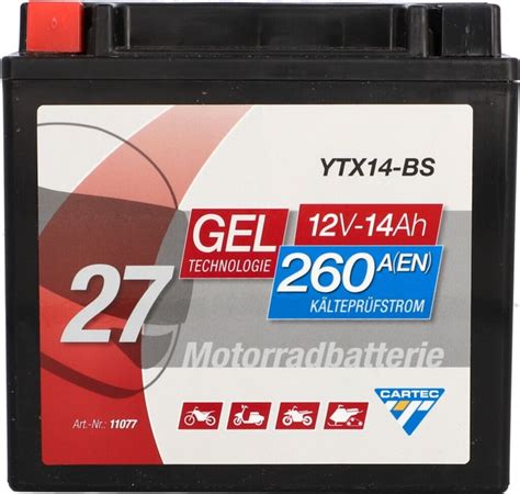 Motociklinio YTX14-BS tipo akumuliatoriaus techninė schema ir išvaizda