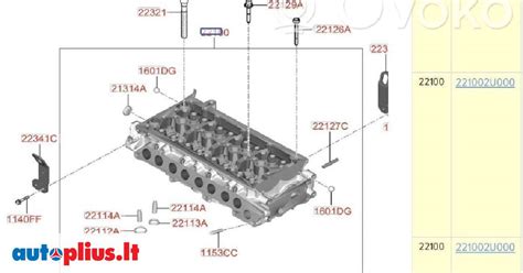 Kia Ceed variklio skyriaus schema