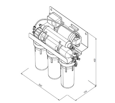 Kuro tiekimo sistemos žemo slėgio diagramos su siurbliu ir filtru
