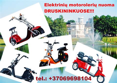 Elektrinių motorolerių su storumis padangomis pavyzdys