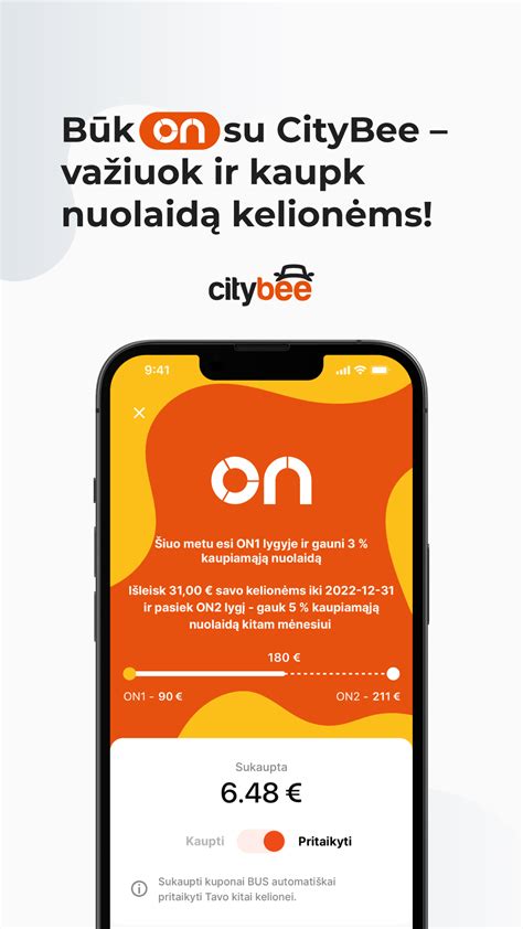 Registracijos procesas CityBee programėlėje