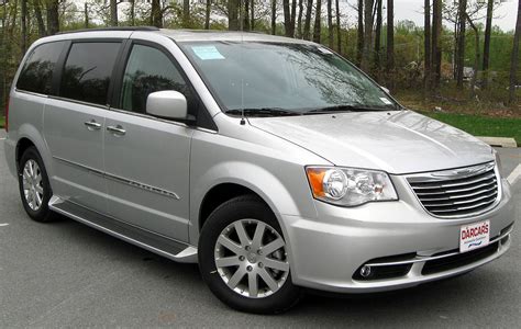 Chrysler Town & Country V kartos modelio išorės ir salono erdvės schema
