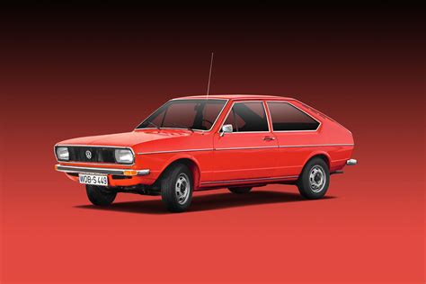 Infografika, iliustruojanti Volkswagen Passat kartų evoliuciją nuo B1 iki B9