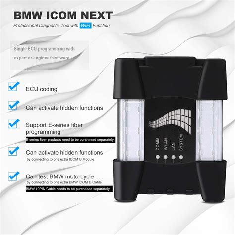Nuotrauka su BMW ICOM NEXT diagnostikos skaitytuvu