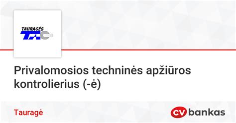 Infografika: privalomosios techninės apžiūros etapai ir reikalavimai