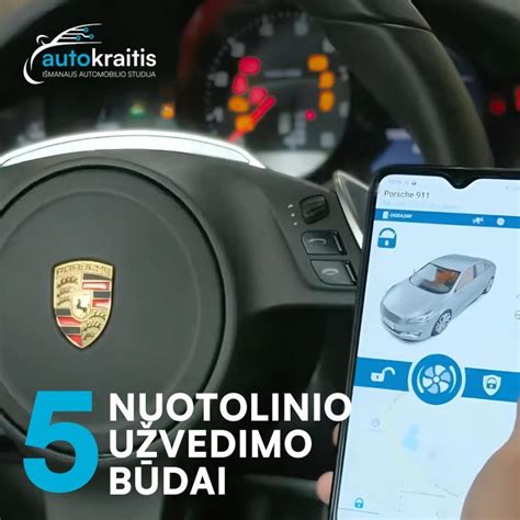 Mobiliojoje programėlės sąsaja, rodanti automobilio būseną