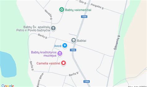 Seirijų miestelio žemėlapis su Ežerėlio g. pažymėjimu