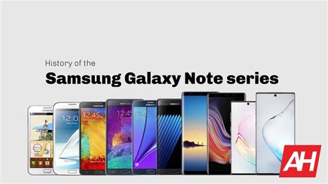 Thematic photo of various Samsung Galaxy Note series phones