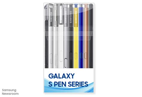 Photo of various Samsung S Pen styluses in different colors