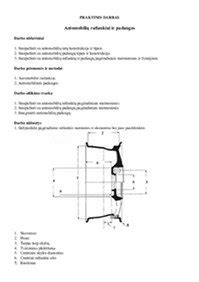 Bekamerinės padangos konstrukcijos schema