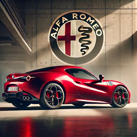 „Alfa Romeo“ automobilis, važiuojantis keliu, iliustruojantis jo sportiškumą ir dizainą