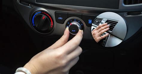 Tematinė nuotrauka: automobilyje veikiantis oro kondicionierius