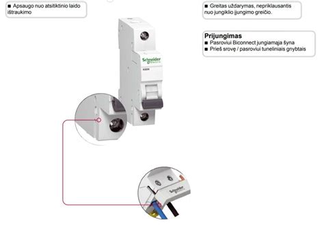 Modulinis automatinis jungiklis, jo konstrukcija ir montavimas