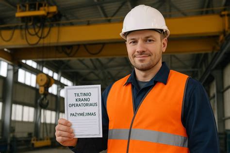 Tiltinio krano konstrukcijos schema pramoninėje aplinkoje