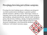 Infografika apie pavojingų krovinių klasifikaciją ir ženklinimą.