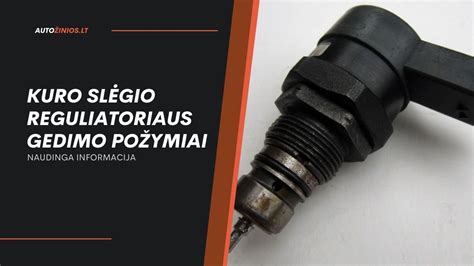 detalus degalų purkštuko ir kuro slėgio reguliatoriaus paveikslėlis