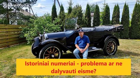 Teminis paveikslėlis: istorinis automobilis su 