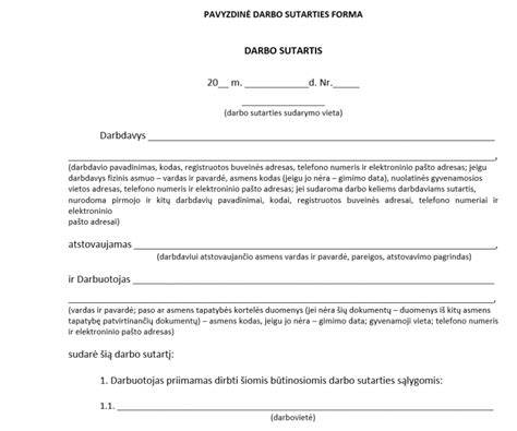 Dokumentų tvarkymo ir darbo sutarties pavyzdys su užsienio darbuotoju