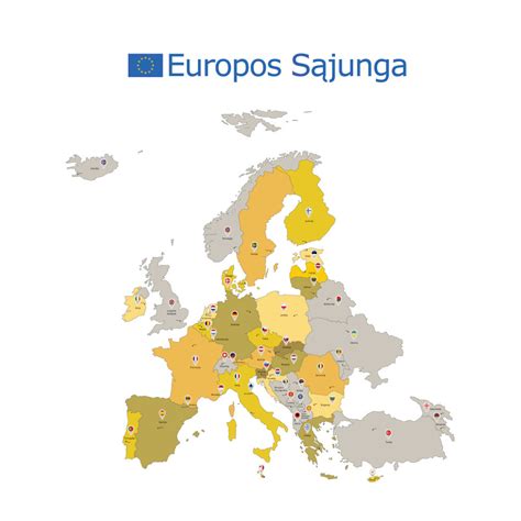 Europos Sąjungos žemėlapis, iliustruojantis transporto srautus