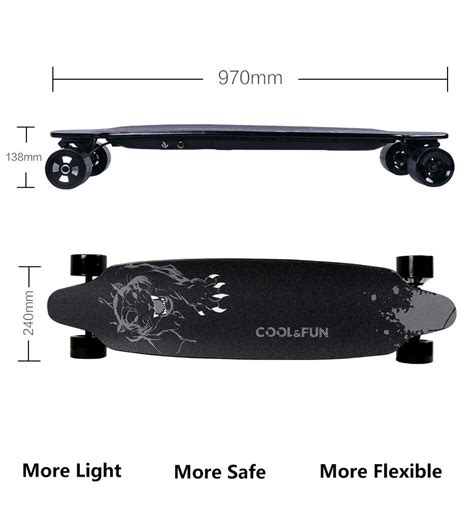 Infografika apie riedlenčių tipus: klasikinė riedlentė, longboardas, cruiser, penny, elektrinė riedlentė