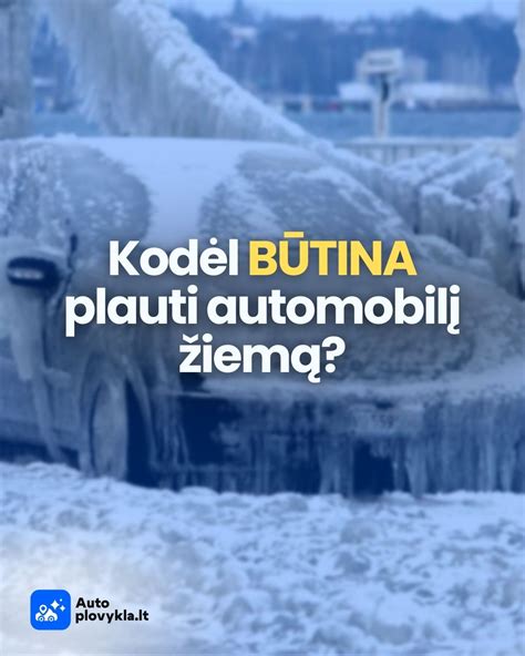 Automobilio plovykla žiemą