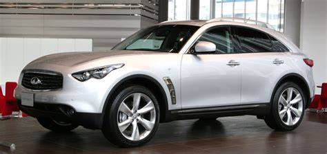 Infiniti FX dizaino brėžiniai - agresyvus išorės profilis ir sportinei elegancijai būdingos linijos