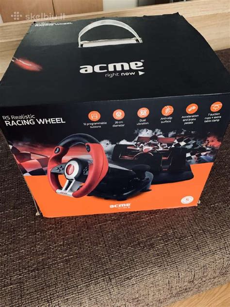 ACME RS Racing Wheel vairas su pedalais