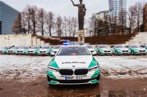Policijos automobilio BMW nuotrauka