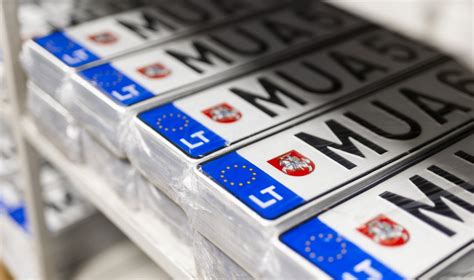 Pavyzdžiai skirtingų tipų automobilių numerio ženklų