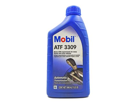 Mobil ATF 3309 pakuotės nuotrauka su specifikacijomis