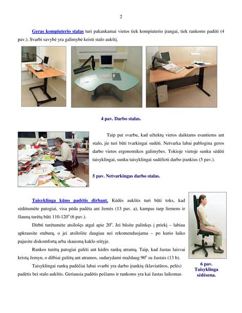 Infografika apie ergonomikos principus darbo vietoje