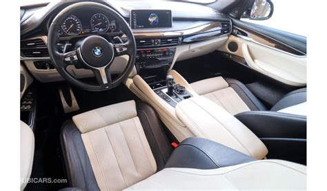 BMW X6 F16 interjero nuotrauka su iDrive valdikliu