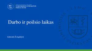 Taisyklės lentelėje apie darbo ir poilsio laiką