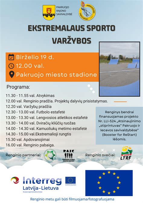 Informacija apie ekstremalaus sporto draudimą