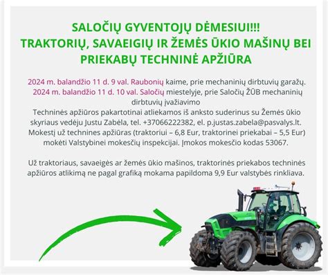 Infografika: Traktorių ir savaeigių mašinų kategorijos su amžiaus ir galios reikalavimais